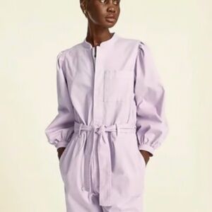 J.Crew Puff Sleeve Chino Jumpsuit